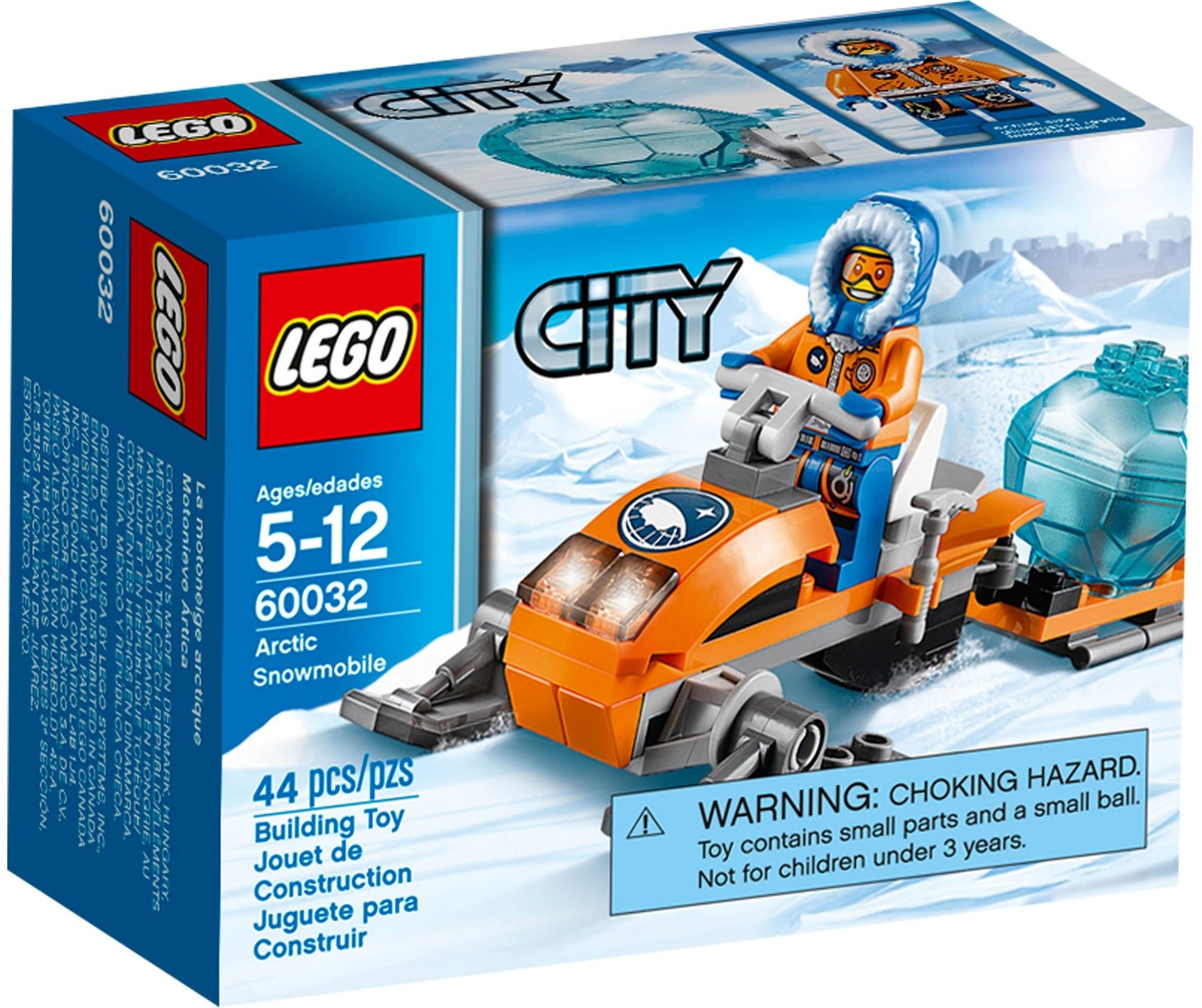 LEGO 60032 Arctic Snowmobile with Sled & Explorer Minifigure - SuperSaverAU - view 1