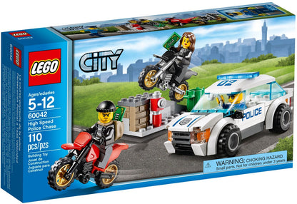 LEGO 60042 High-Speed Police Chase Car & Motorcycle Set