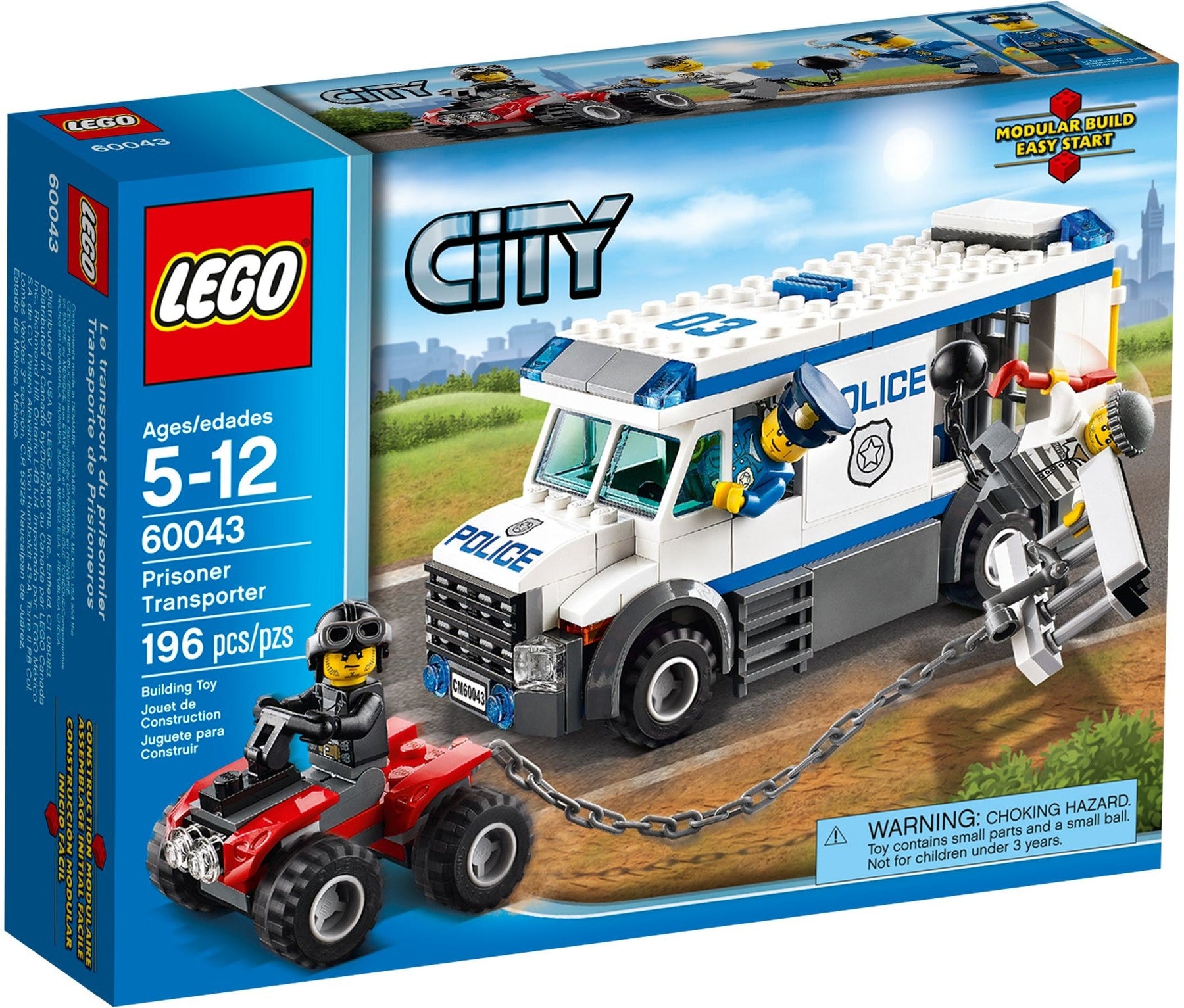 LEGO 60043 Police Prisoner Transport Truck - SuperSaverAU - view 1