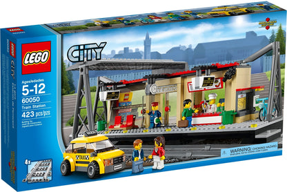 LEGO 60050 City Train Station with Taxi, Shop & Minifigures