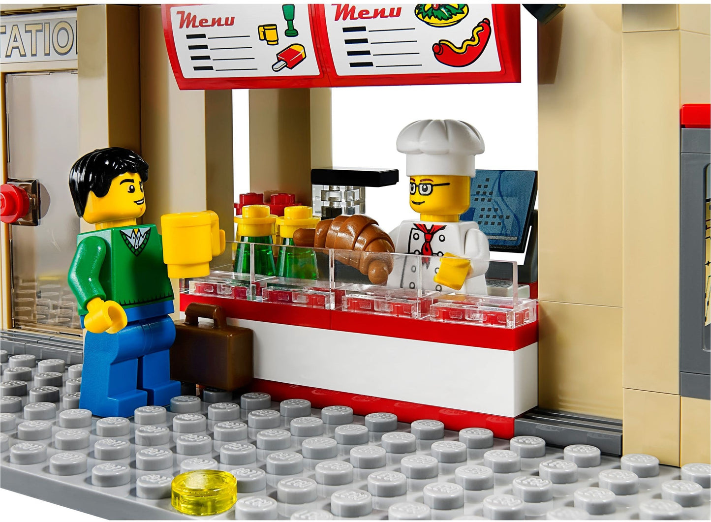 LEGO 60050 City Train Station with Taxi, Shop & Minifigures