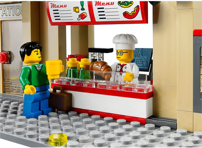 LEGO 60050 City Train Station with Taxi, Shop & Minifigures