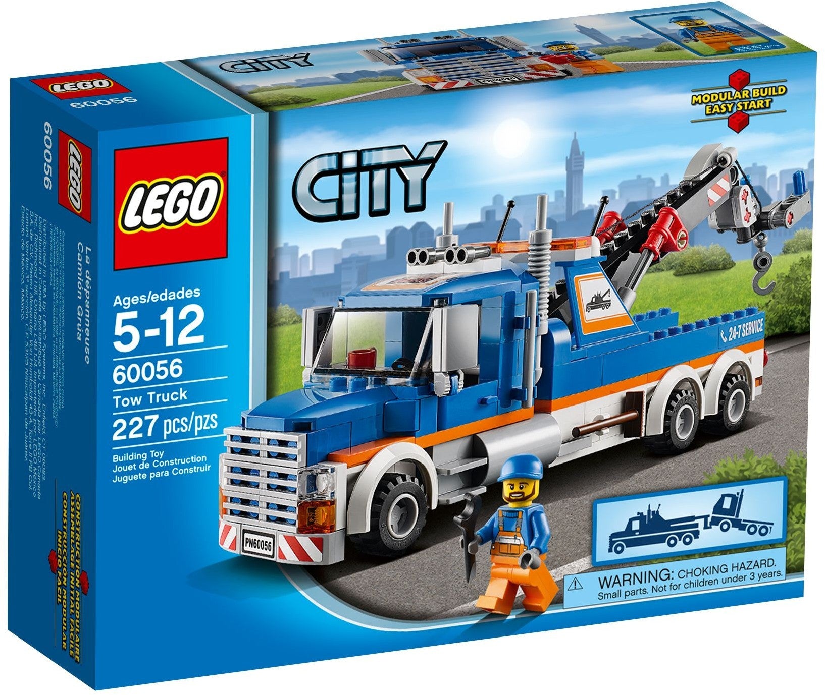 LEGO 60056 Tow Truck – Heavy-Duty Wrecker with Working Winch - SuperSaverAU - view 1