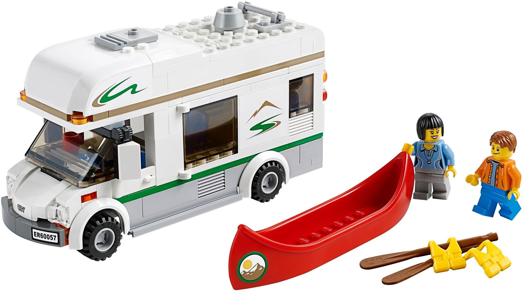 LEGO 60057 Camper Van with Canoe & Minifigures - SuperSaverAU - view 6