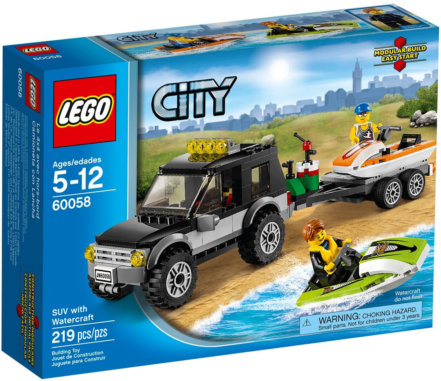 LEGO 60058 SUV with Trailer & 2 Watercraft | Great Vehicles