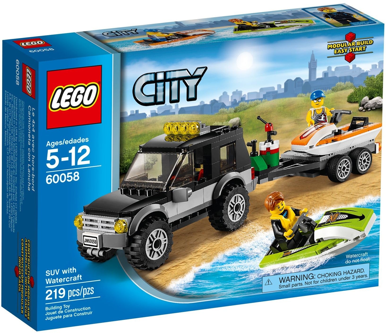 LEGO 60058 SUV with Trailer & 2 Watercraft | Great Vehicles - SuperSaverAU - view 1