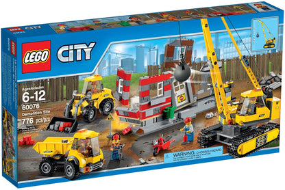 LEGO 60076 Demolition Site Set - Crane, Wrecking Ball, & Dump Truck