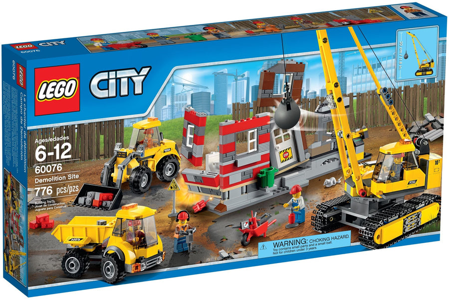 LEGO 60076 Demolition Site Set - Crane, Wrecking Ball, & Dump Truck - SuperSaverAU - view 1
