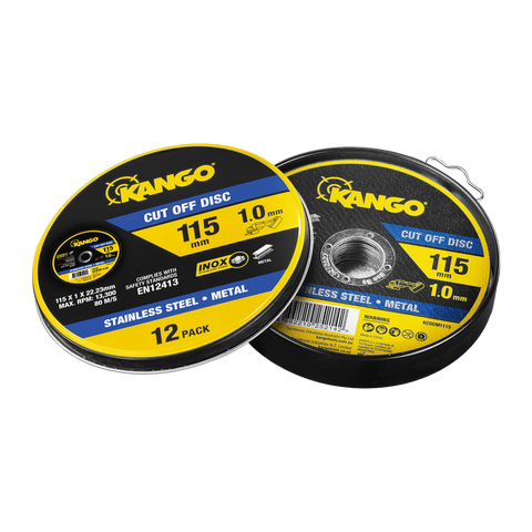 Kango Metal Cut Off Discs - 115mm - 12 Pack - Inox-Free - Durable - SuperSaverAU - view 2