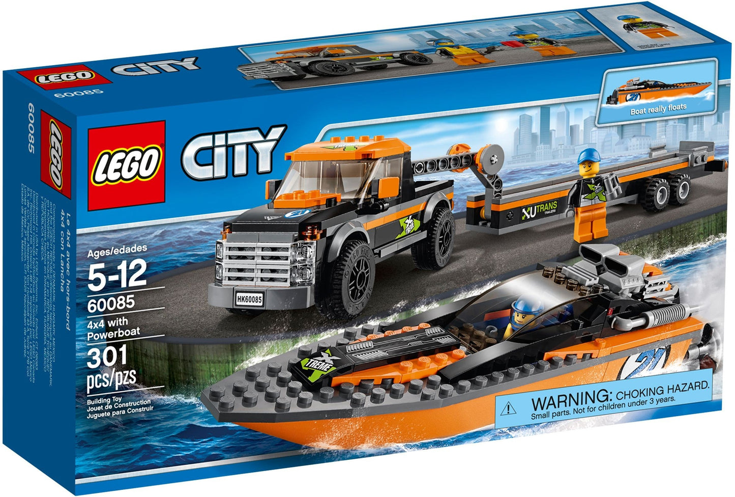 LEGO 60085 4x4 Truck with Powerboat & Trailer