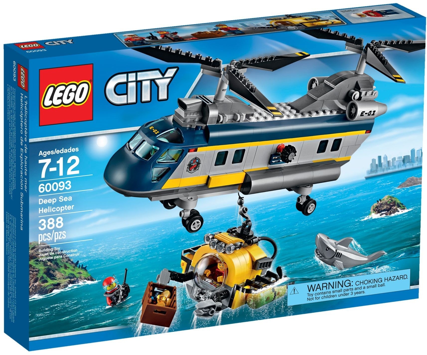 LEGO 60093 Deep Sea Helicopter Rescue Set with Submarine & Diver - SuperSaverAU - view 1