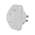 Click White Triangular Double Adaptor - SuperSaverAU - view 1