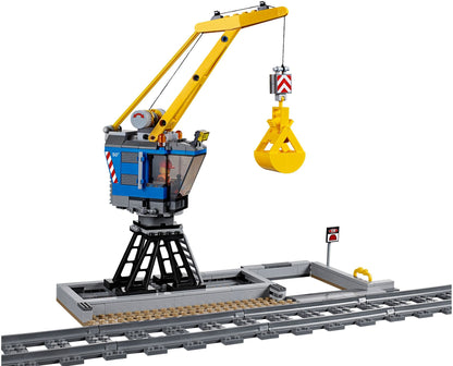 LEGO 60098 Heavy-Haul Train Set with Crane, Helicopter & Backhoe