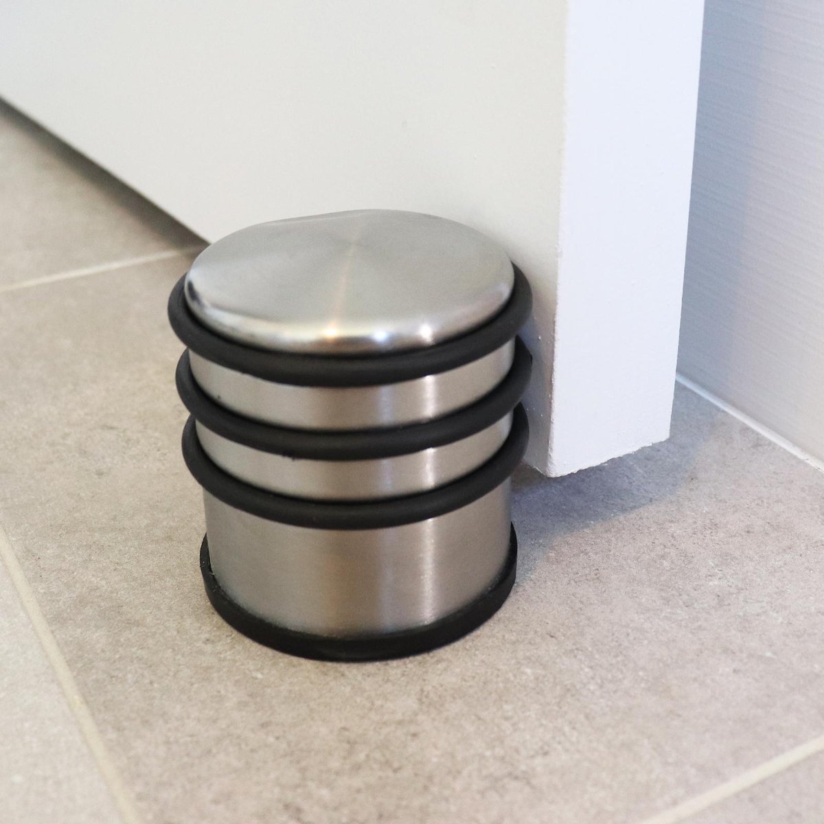 Adoored Satin Chrome Door Weight Large - Steel - Non-Slip Grip - Durable - SuperSaverAU - view 2