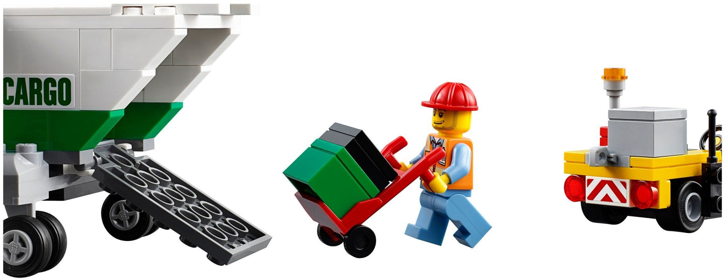 LEGO 60101 Airport Cargo Plane: Toy Plane with Service Car & Minifigures