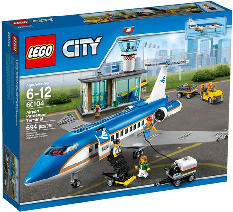 LEGO 60104 Airport Passenger Terminal: Airplane & Minifigures Set - SuperSaverAU - view 1
