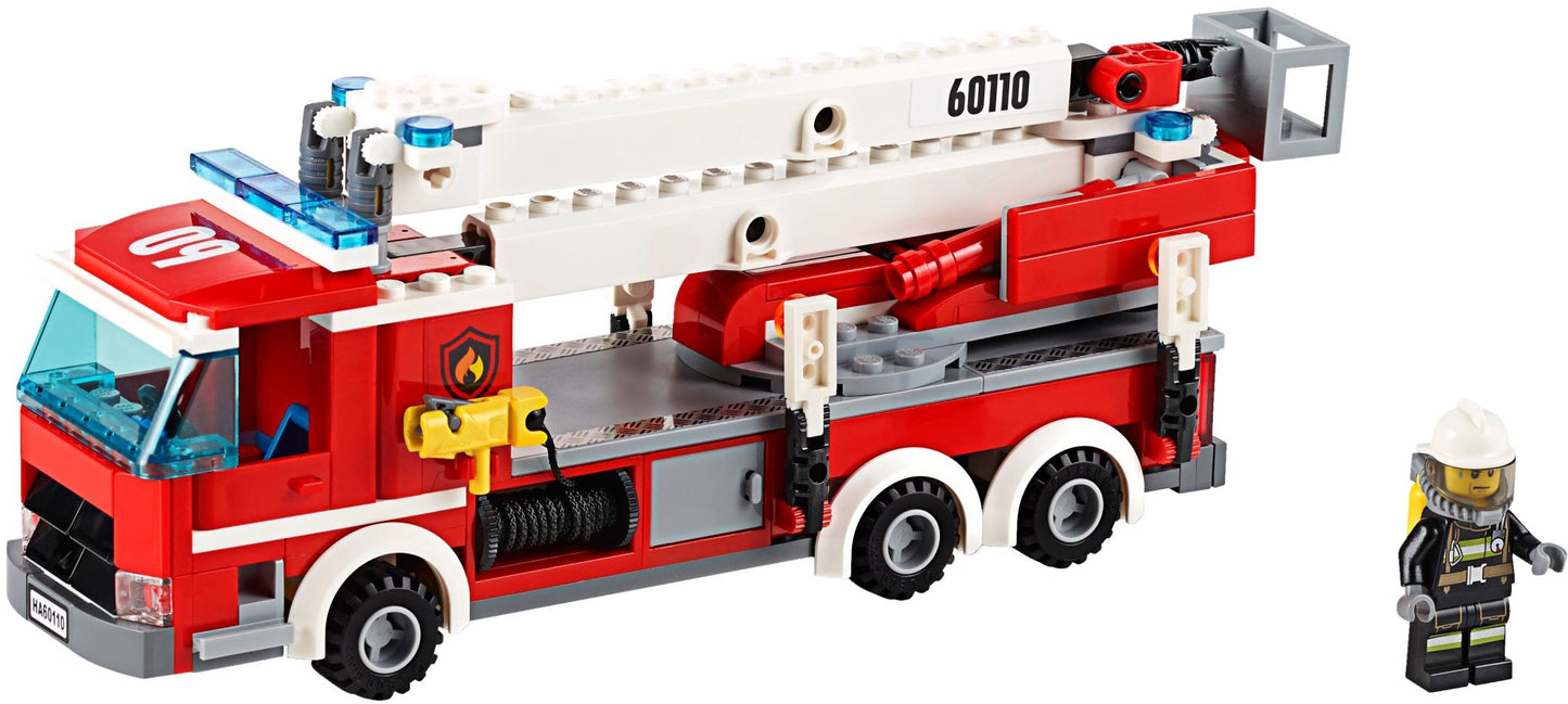 LEGO 60110 City Fire Station with Truck, Helicopter & Hot Dog Stand