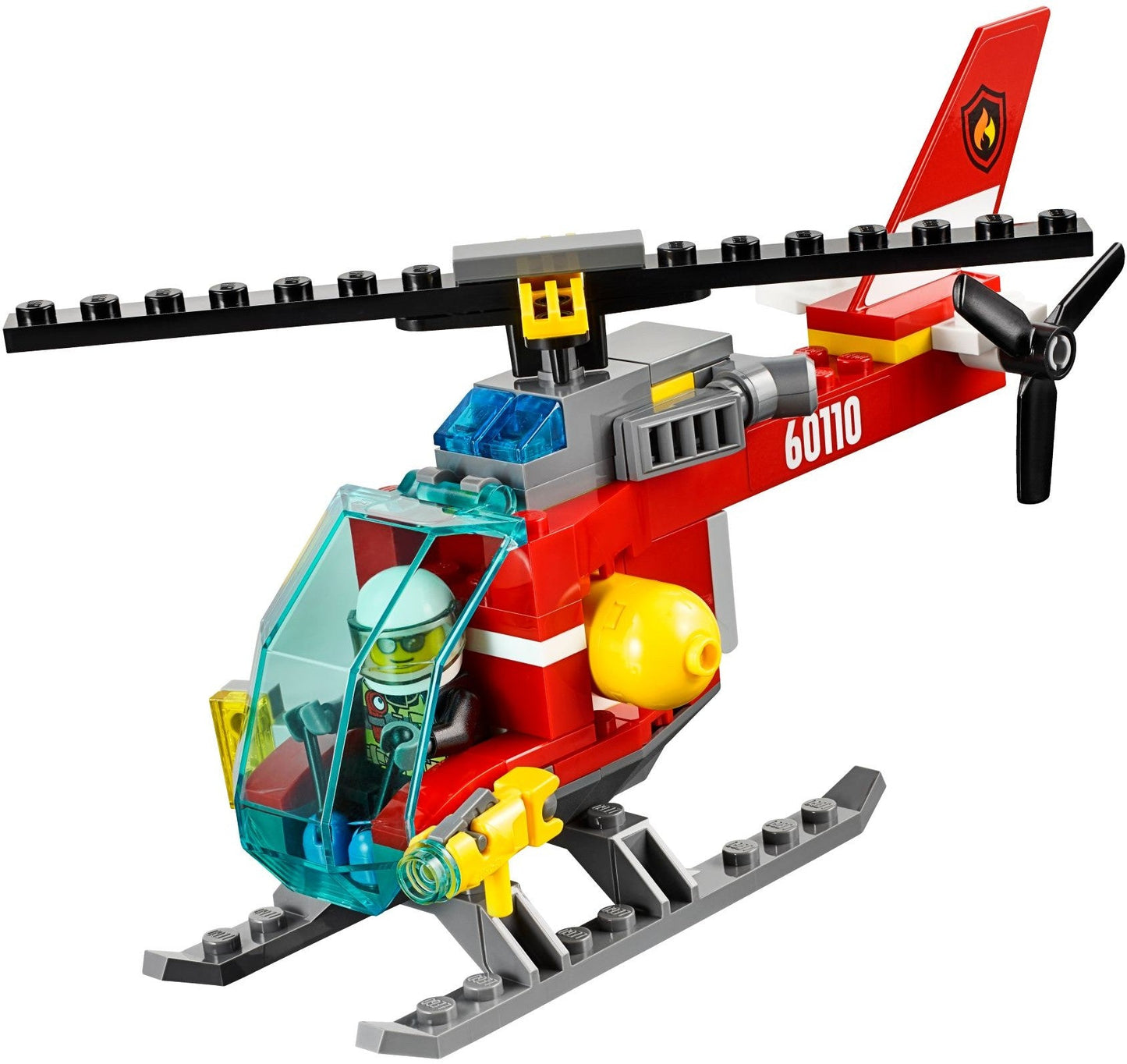 LEGO 60110 City Fire Station with Truck, Helicopter & Hot Dog Stand