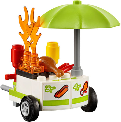 LEGO 60110 City Fire Station with Truck, Helicopter & Hot Dog Stand