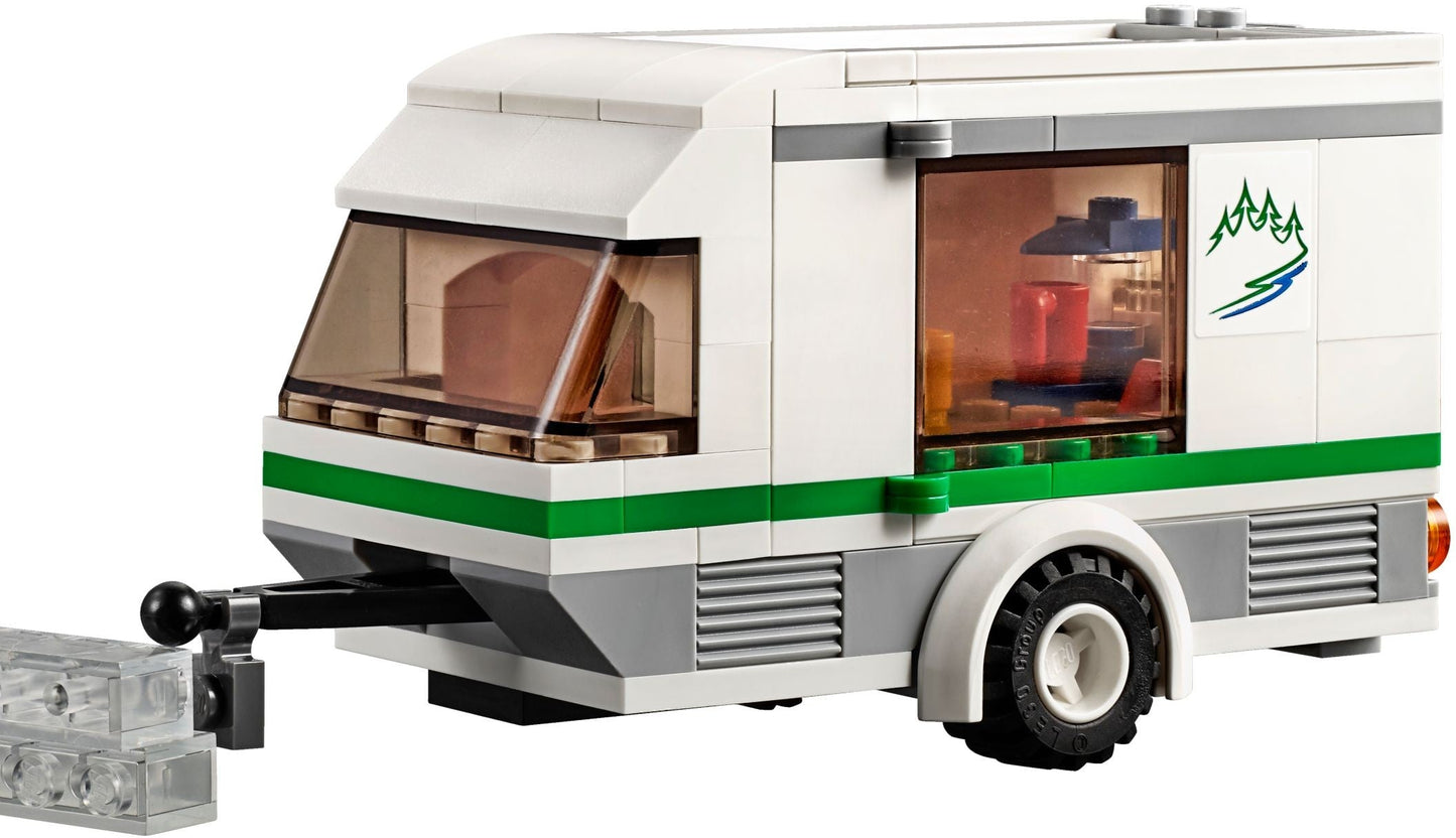 LEGO 60117 Van & Caravan Camping Set with Minifigures