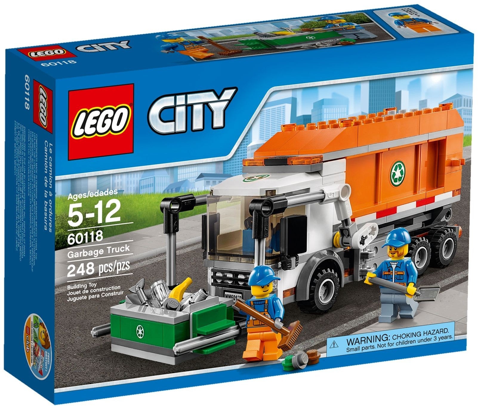 LEGO 60118 Garbage Truck with Minifigures & Lift - SuperSaverAU - view 1