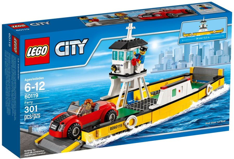 LEGO 60119 Ferry with Car and Minifigures - SuperSaverAU - view 1