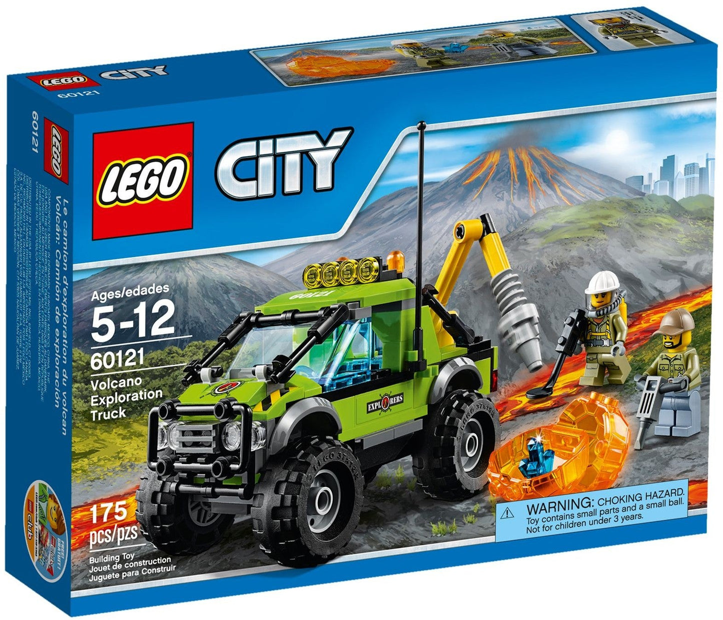 LEGO 60121 Volcano Exploration Truck with Minifigures & Crystal