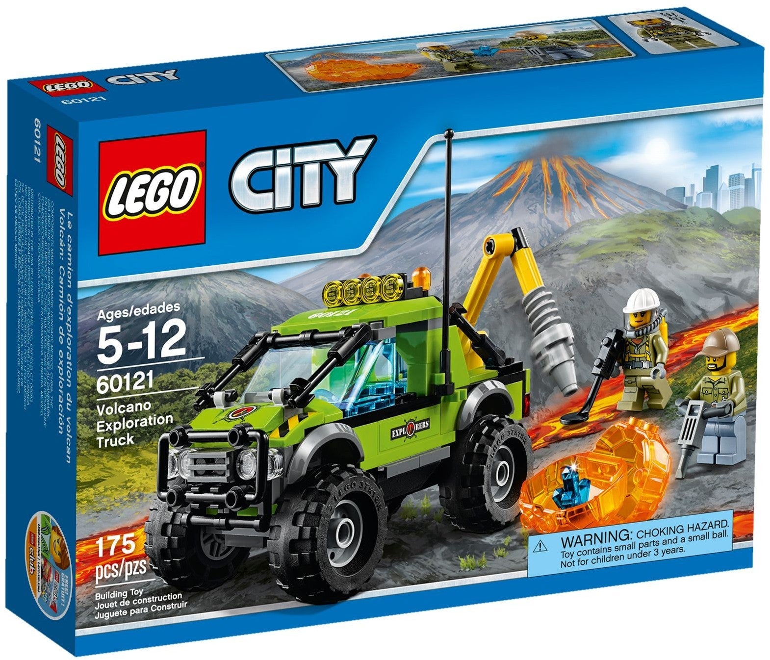 LEGO 60121 Volcano Exploration Truck with Minifigures & Crystal - SuperSaverAU - view 1