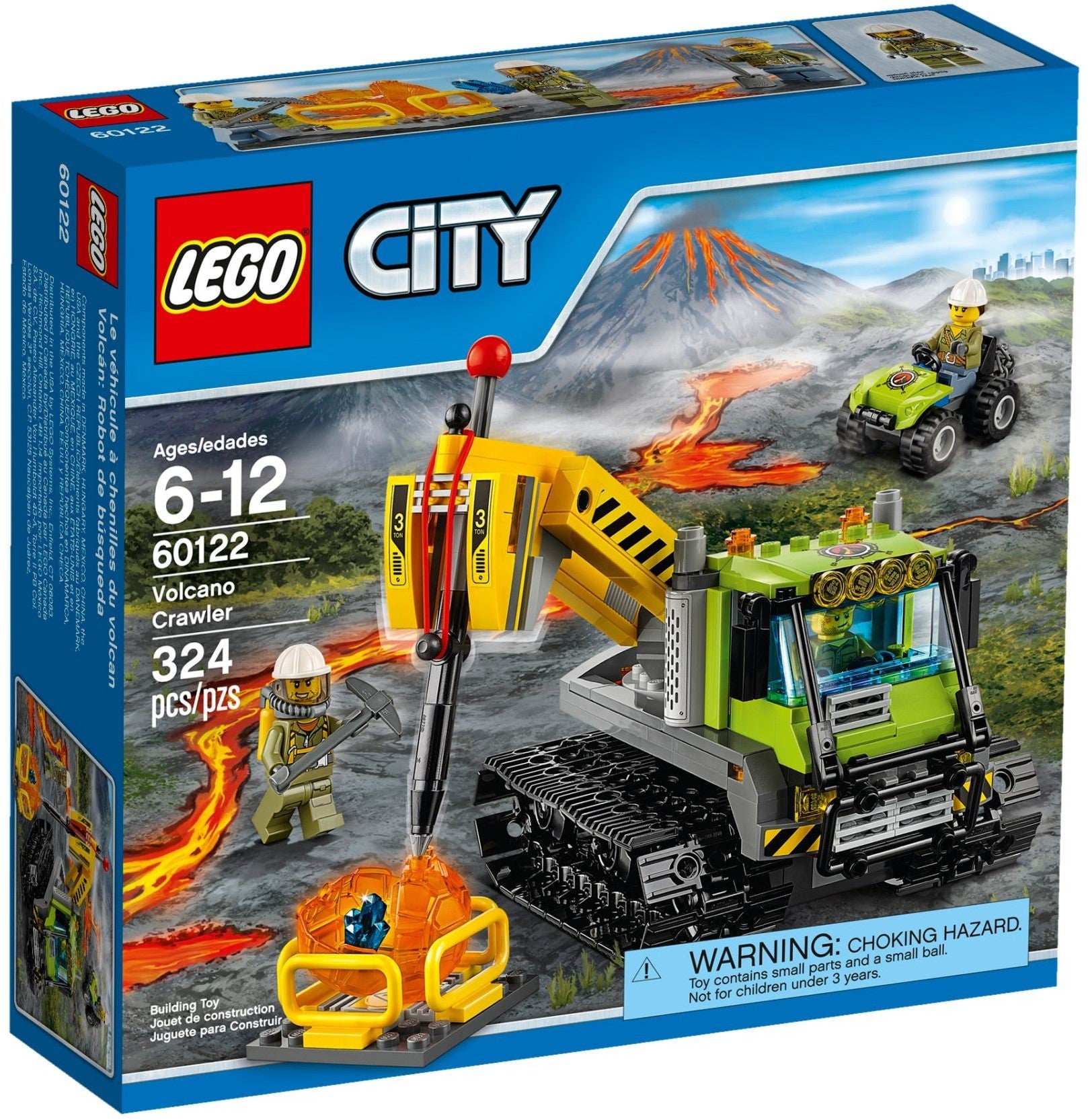 LEGO 60122 Volcano Crawler: Explore & Discover Crystals - SuperSaverAU - view 1