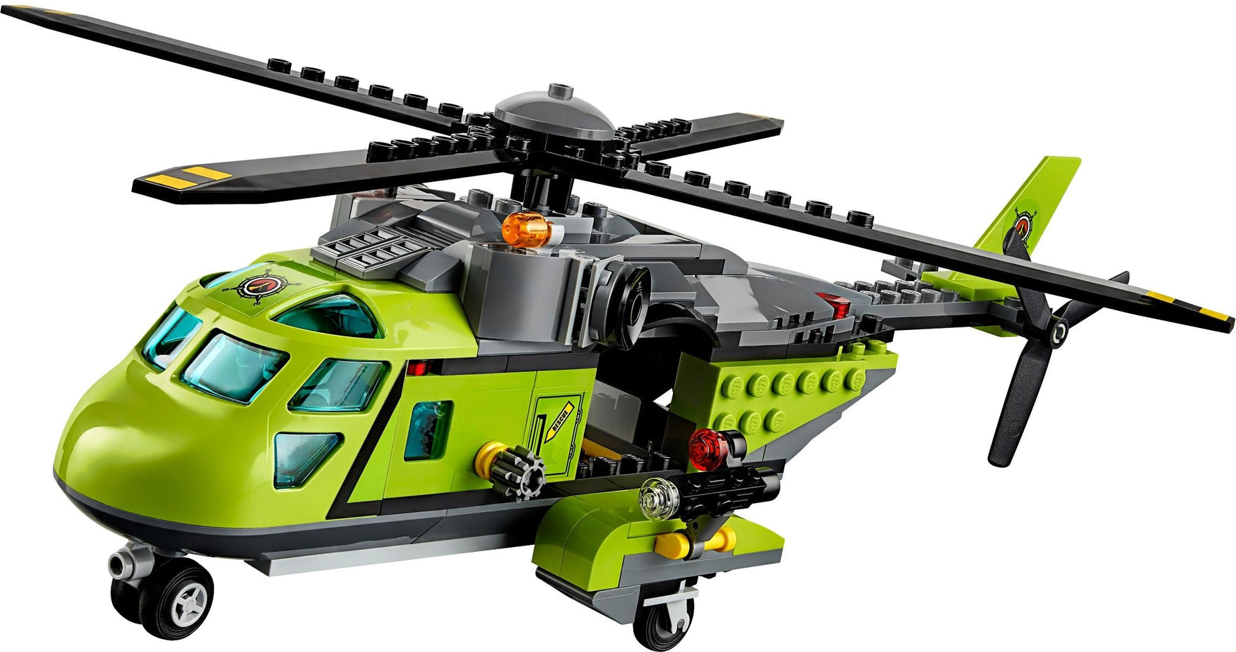 LEGO 60123 Volcano Supply Helicopter with Excavator - SuperSaverAU - view 2