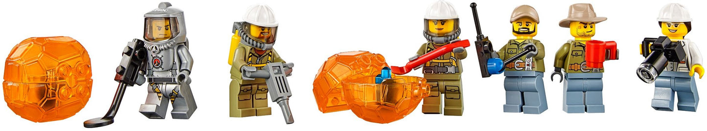 LEGO 60124 Volcano Exploration Base - Erupting Lava Fun!