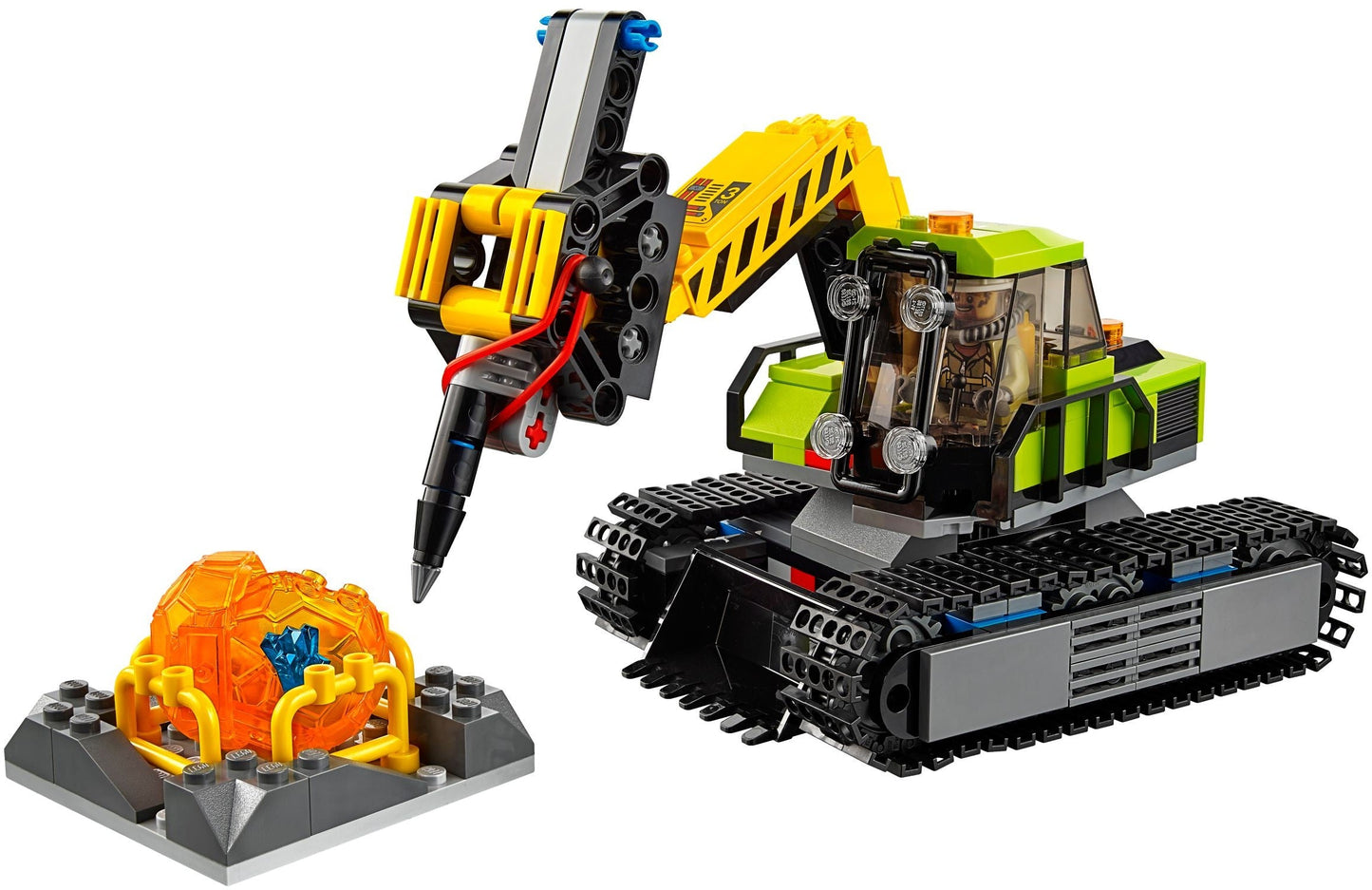 LEGO 60124 Volcano Exploration Base - Erupting Lava Fun!