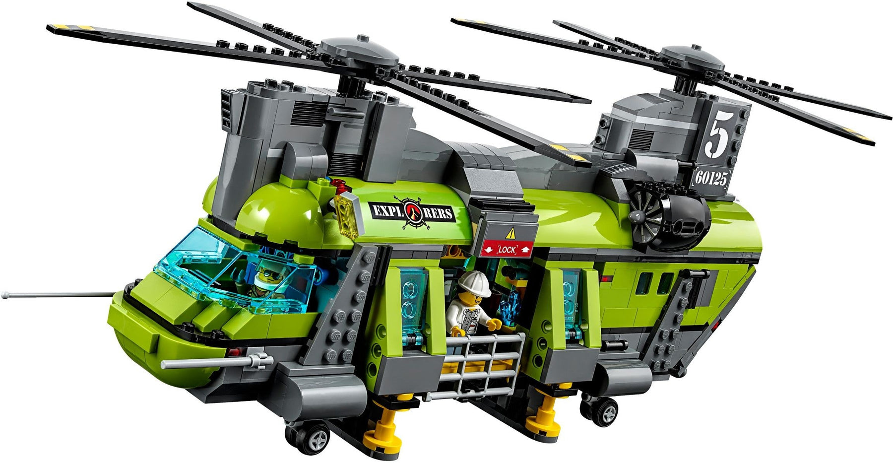 LEGO 60125 Volcano Heavy-Lift Helicopter with Eruption Feature & Mobile Lab - SuperSaverAU - view 5