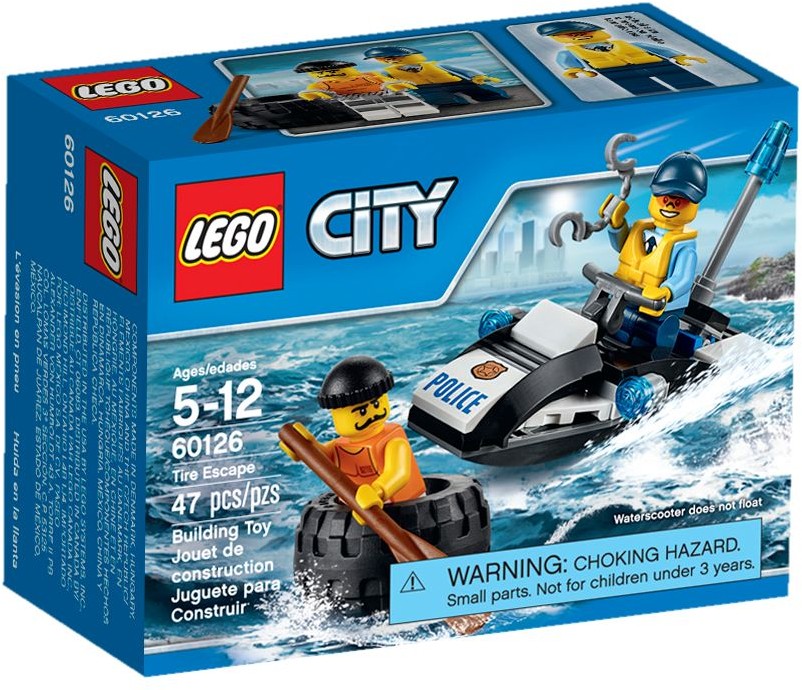 LEGO 60126 Police Water Scooter Tire Escape Crook Chase - SuperSaverAU - view 1