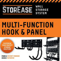 StorEase 10 Piece Wall Storage System Multi-Function Starter Kit, Black, Indoor