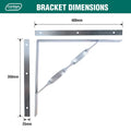 Carinya 400 x 350mm Zinc Plated Steel Twisted Stay Bracket 300kg
