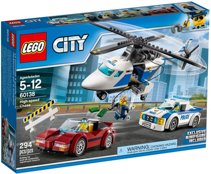 LEGO 60138 City Police High-Speed Chase Helicopter Car Crook