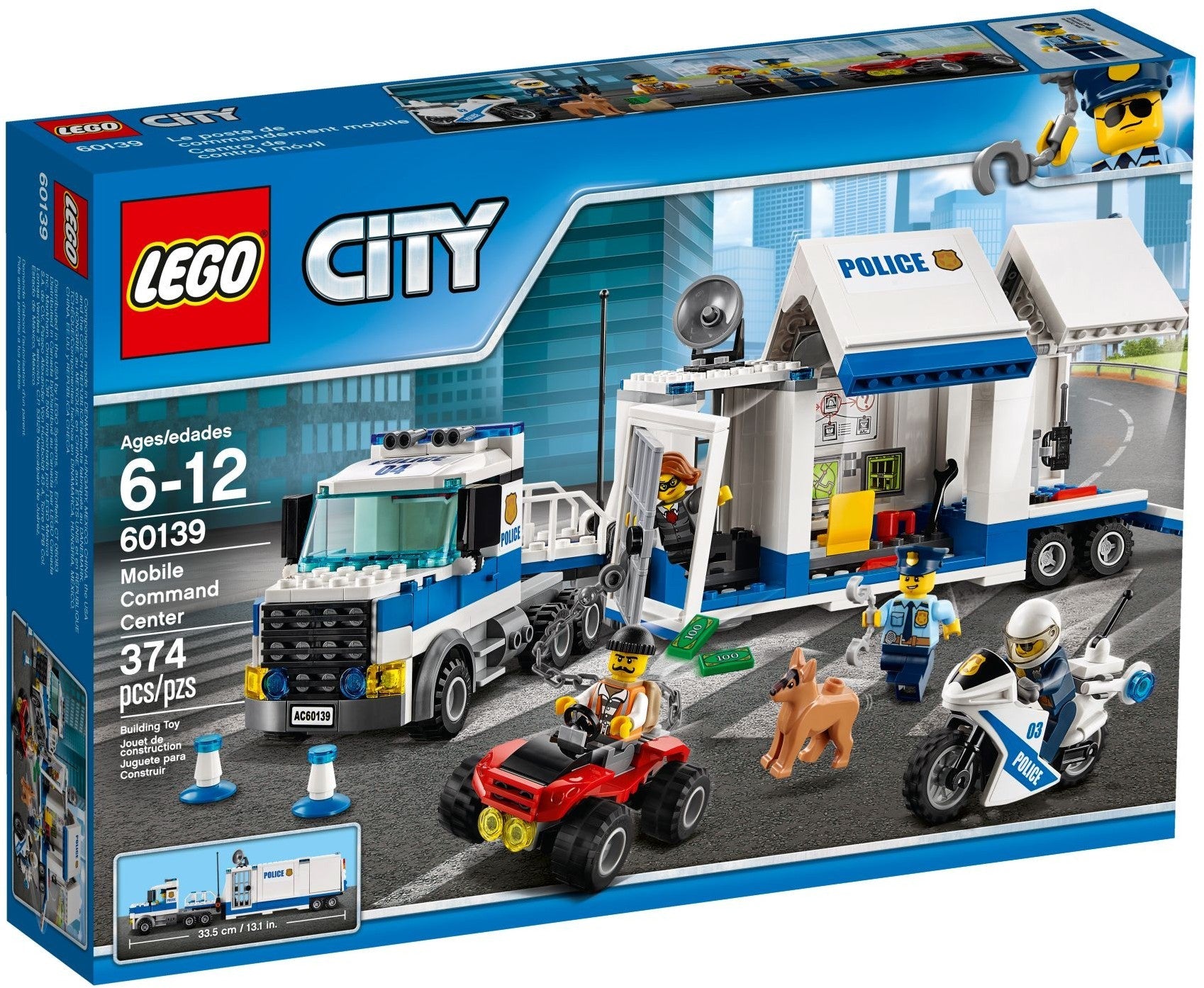LEGO 60139 Mobile Command Center Truck & ATV Police Playset - SuperSaverAU - view 1