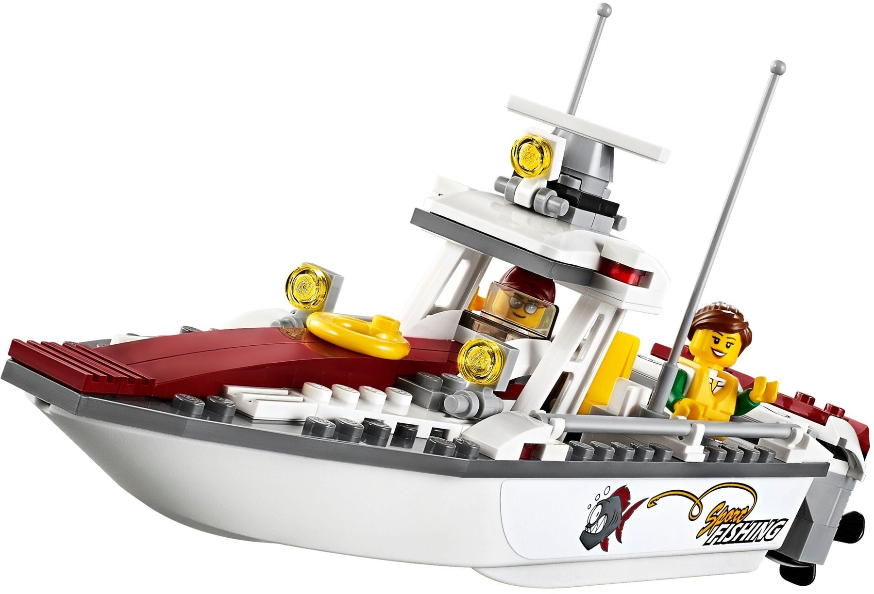LEGO 60147 Fishing Boat with Minifigures & Shark - SuperSaverAU - view 2