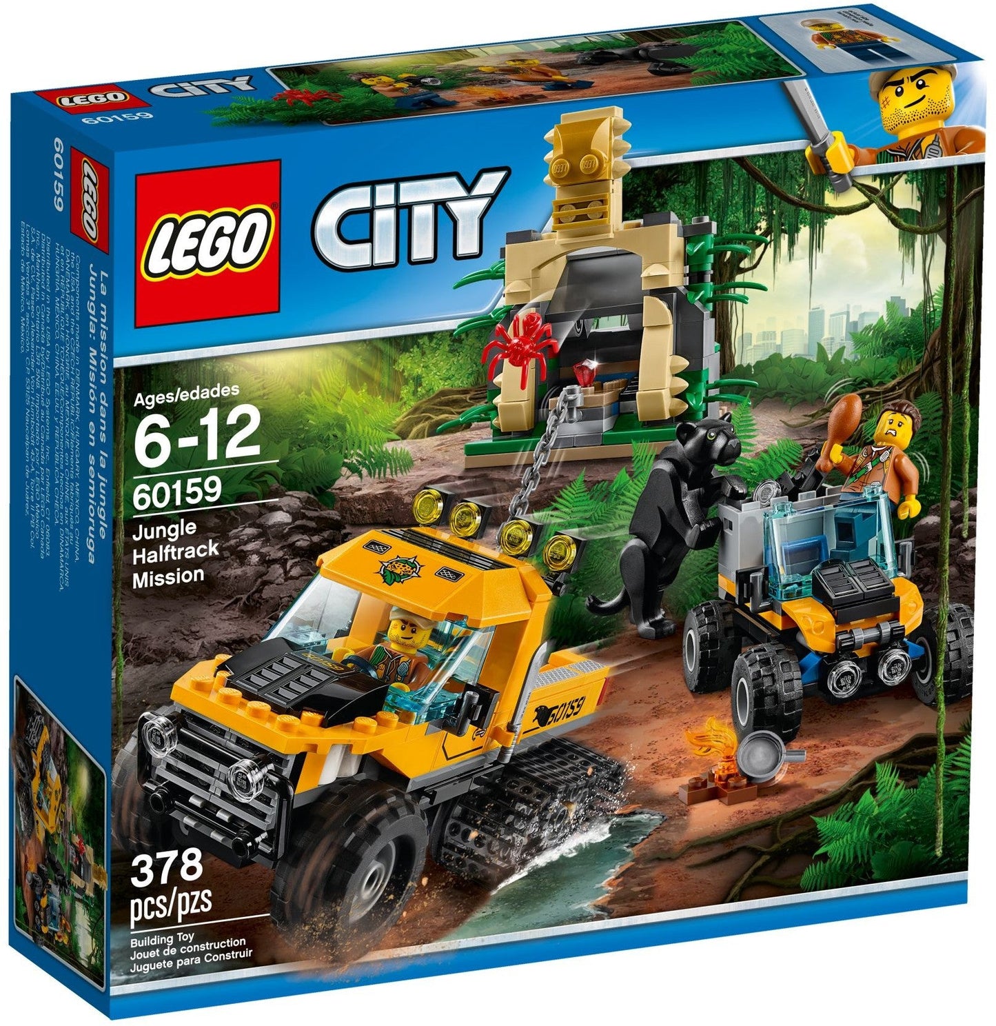 LEGO 60159 Jungle Halftrack Mission ATV & Temple Playset