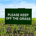 Sandleford Keep Off the Grass Sign - 210mm - Green - Portable - SuperSaverAU - view 2