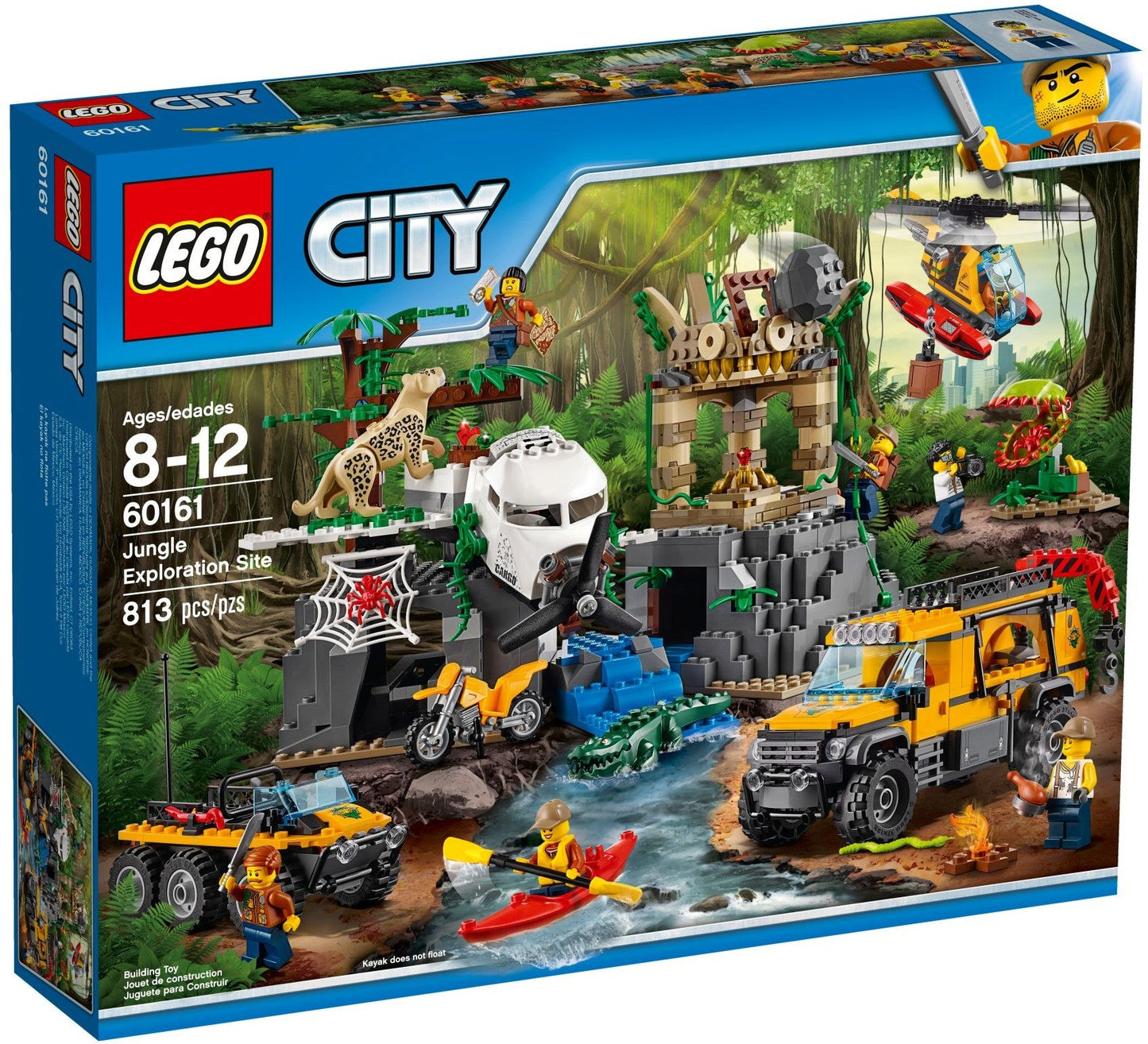 LEGO 60161 Jungle Exploration Site with Helicopter, Truck & Animals