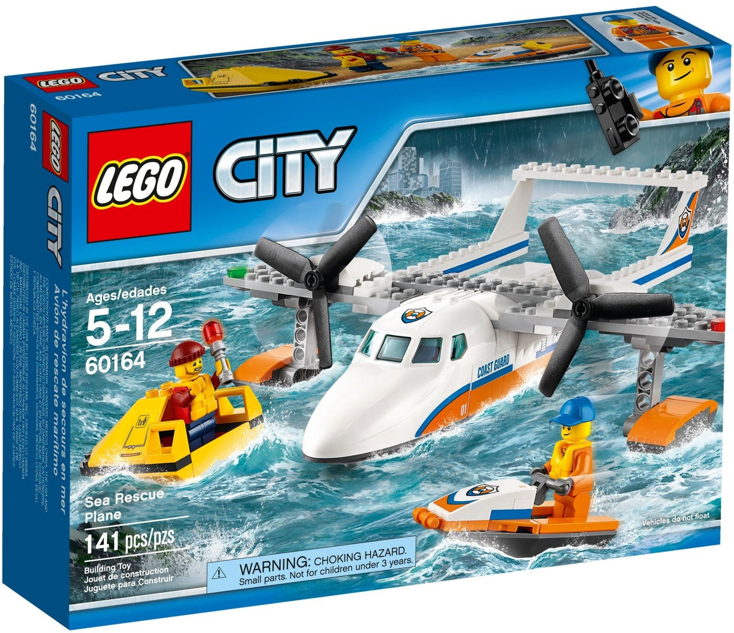 LEGO 60164 Sea Rescue Plane with Water Scooter & Raft