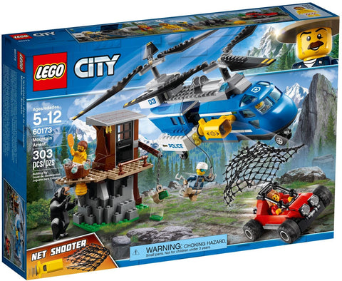 LEGO 60173 Mountain Police Arrest Helicopter & Crook Hideout - SuperSaverAU - view 1