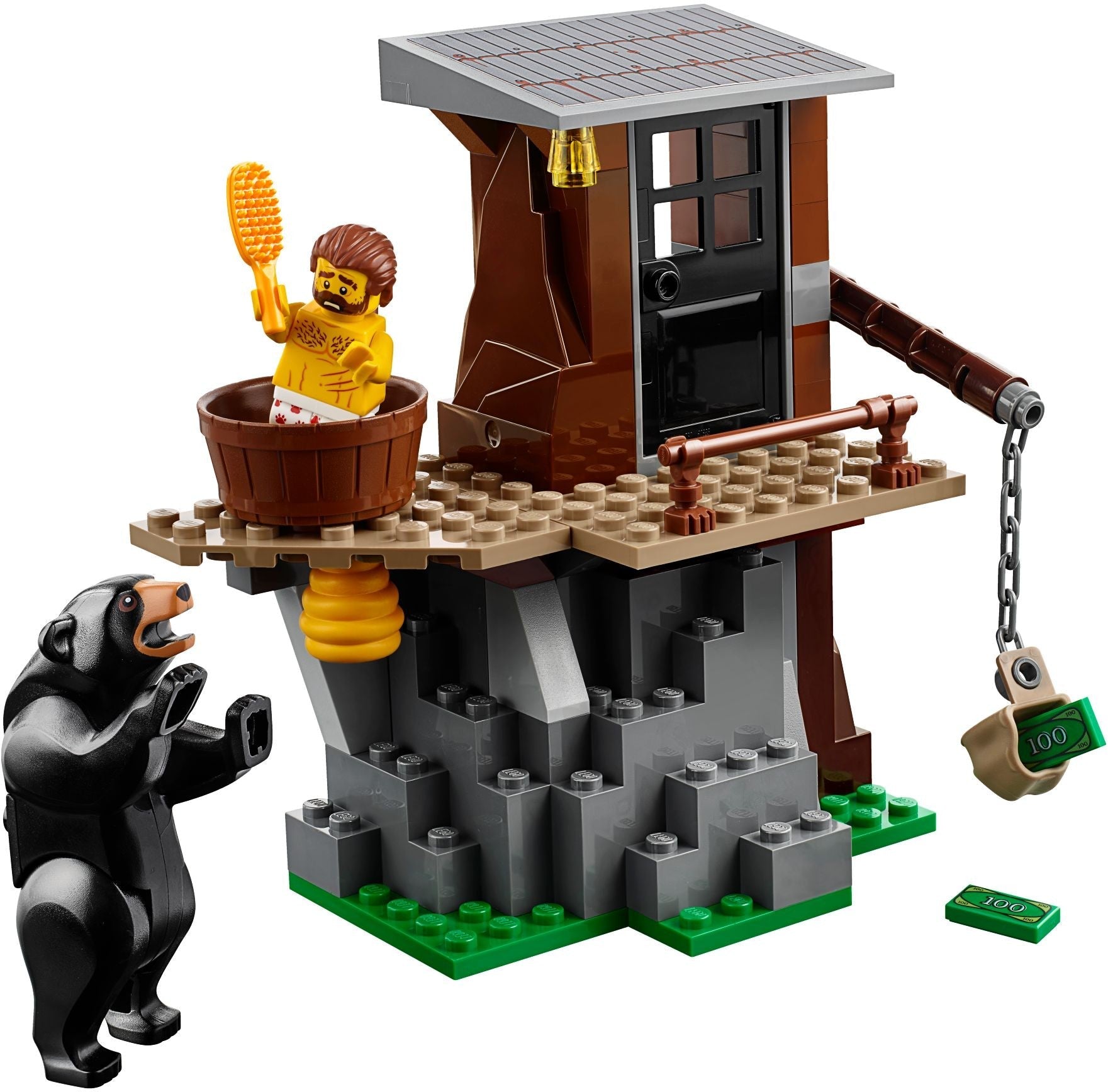 LEGO 60173 Mountain Police Arrest Helicopter & Crook Hideout - SuperSaverAU - view 4