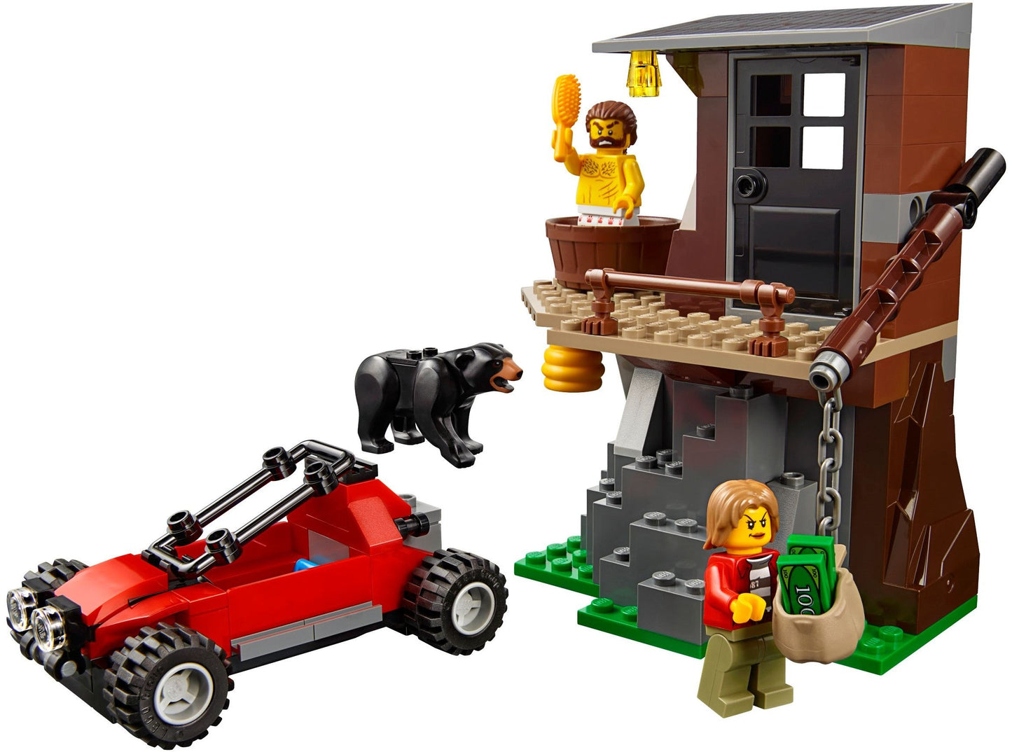 LEGO 60173 Mountain Police Arrest Helicopter & Crook Hideout