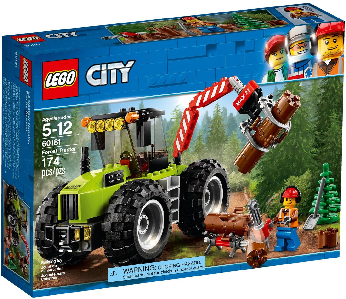 LEGO 60181 Forest Tractor: Log & Move with Grappling Claw!