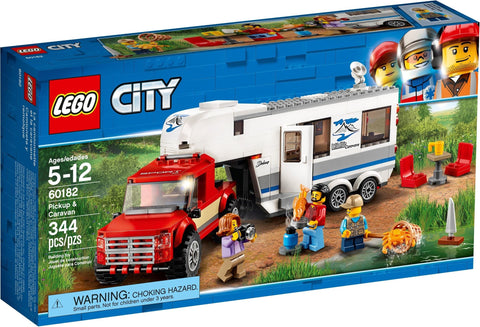 LEGO 60182 Pickup & Caravan Camping Adventure Toy Set - SuperSaverAU - view 1
