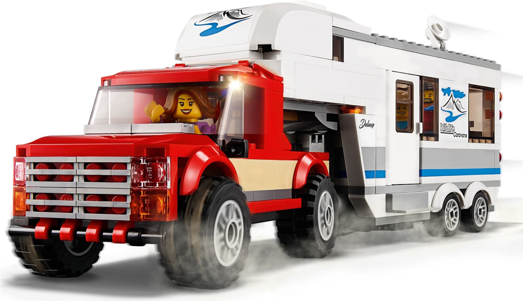 LEGO 60182 Pickup & Caravan Camping Adventure Toy Set - SuperSaverAU - view 3