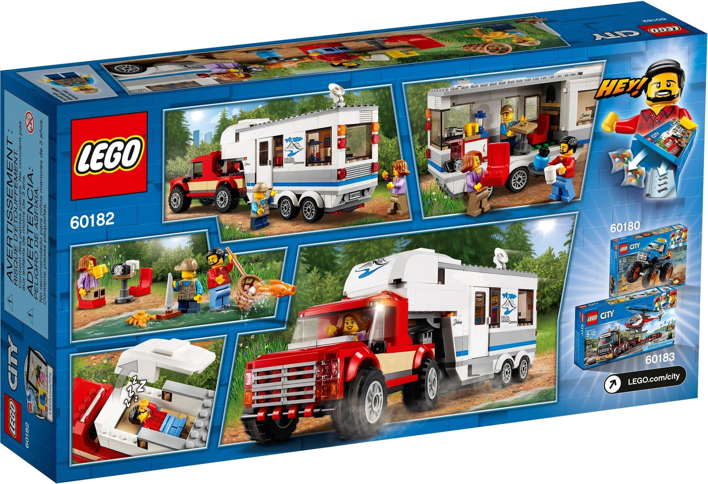 LEGO 60182 Pickup & Caravan Camping Adventure Toy Set